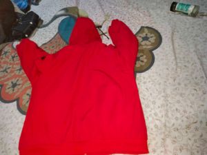 Men Or Women Vibrant Red Winter Sweatshirt Hoodie
