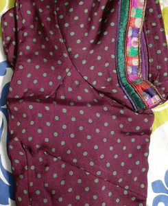 Embroidered Saree with blouse m size