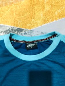 Men&#39;s Blue Cotton Tshirt