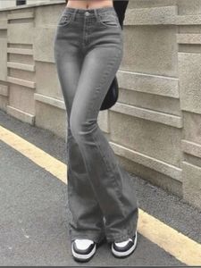 Grey Bootcut Jeans Old Money