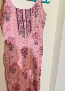 Elegant peach printed Kurta