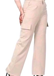Beige Cargo Trousers