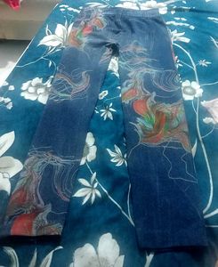 Printed Denim Jeans