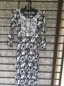 Black And White Kurta