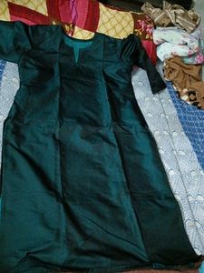 Peacock Green Colour Kurti With Astar