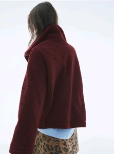 🔻PRICE DROP - H&amp;M - Teddy Jacket Burgundy
