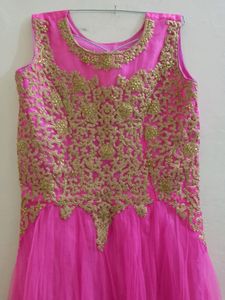 Pink &amp; Gold Embellished Dress