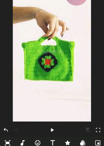 Crochet Green Mini Bag