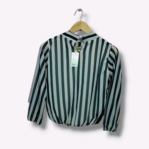 Sonoma Navy Blue Striped Blousen Top (Women&#39;s)