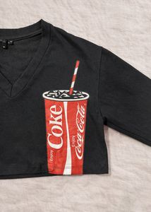 Fun Coca-Cola Graphic Crop Top