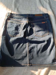 Denim Polo Mini Skirt