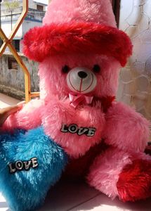 Soft Teddy Bear plushie with love hearts