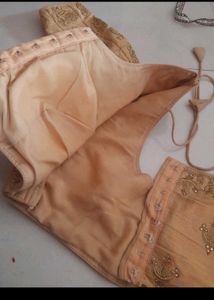 Embroidered Silk Saree Blouse