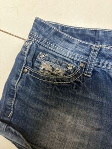 Y2K Embellished Denim Shorts