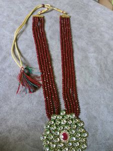 Beaded Necklace with Pendant