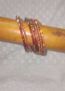 Red Glitter Bangels