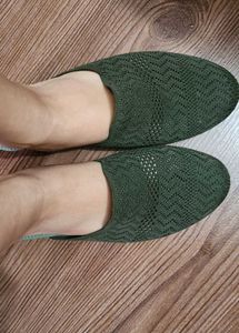 Comfortable Olive Green Slippers