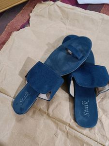 Blue One Toe Flats