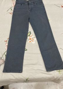 Gray Straight Leg Jeans