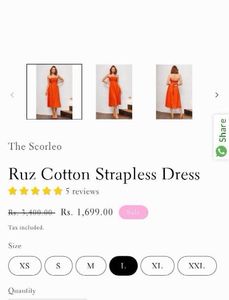 The Scorleo Ruz Cotton Strapless Dress