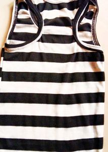 Black And White Stripped Sando For Girls