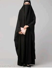 Elegant Black Niqab Abaya