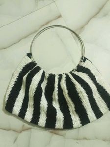 Striped Crochet Bag Not Used Only Handmade
