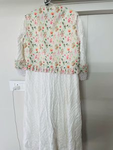 Floral Embroidered Dress with Jacket