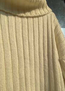 Loose pure-color texture Pullover Sweater