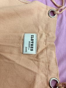 Nudish Peach Dungaree/jumpsuit Above Knee
