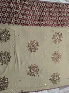 Hand work Aari Tari Saree