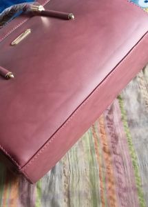 Pink Structured Tote Bag