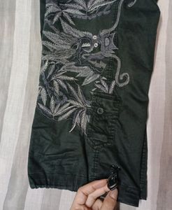 Unisex Vintage Embroidered Cargos