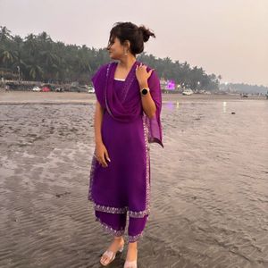 Purple Kurta Set