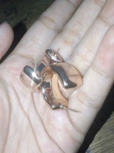 Rose Gold Anti Tarnish Chunky Hoop Earrings