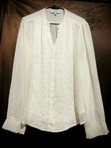 Sheer Pintuck White Shirt
