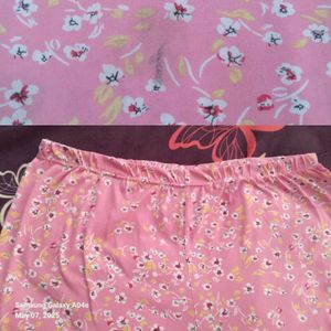 Pink Floral-Print Lower – Lightweight &amp; Breathable
