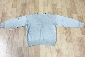 Oversized V-Neck Knit Sweater.