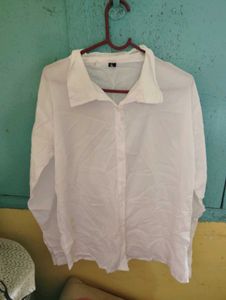 Oversized White Button-Down