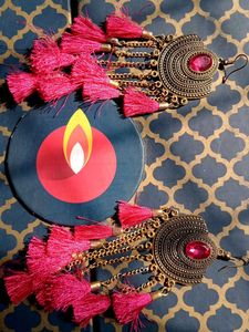 Tassel Drop Earrings/ very light weight/easy to we