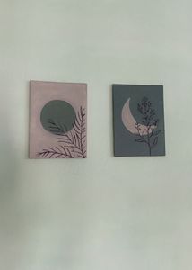 2 Canvas Boho Art Wall Decor