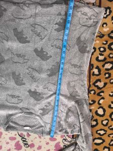 Bear print Flannel Winter fabric sweat in xl size