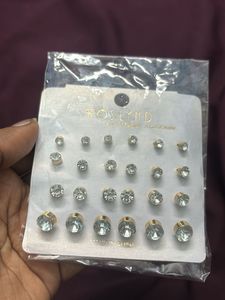 Roslynd Rhinestone Stud Earring Set pack of 12
