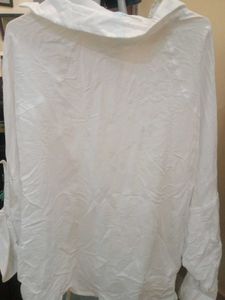 Oversized White Button-Down Shirt