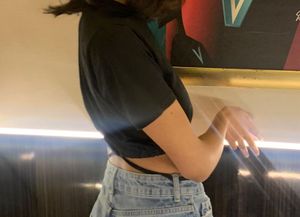 Black Cropped T-Shirt