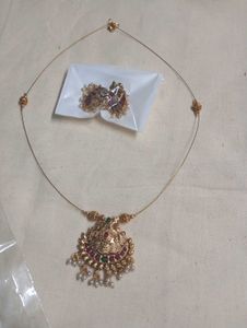 Elegant Gold Plated Necklace &amp; Earring Set