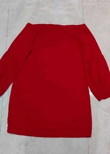 Red Off-Shoulder Dress