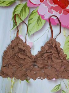 (1200)Brown Lace Bralette