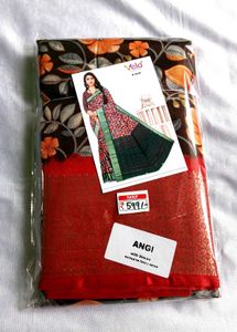 New Dola Silk Saree With Blouse.Elegant Sare