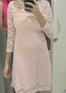 Elegant Pink Lace Dress